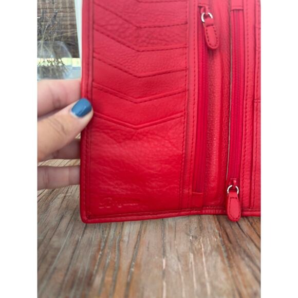Vintage Brighton Red Patent Leather Wallet NWOT - Picture 5 of 6